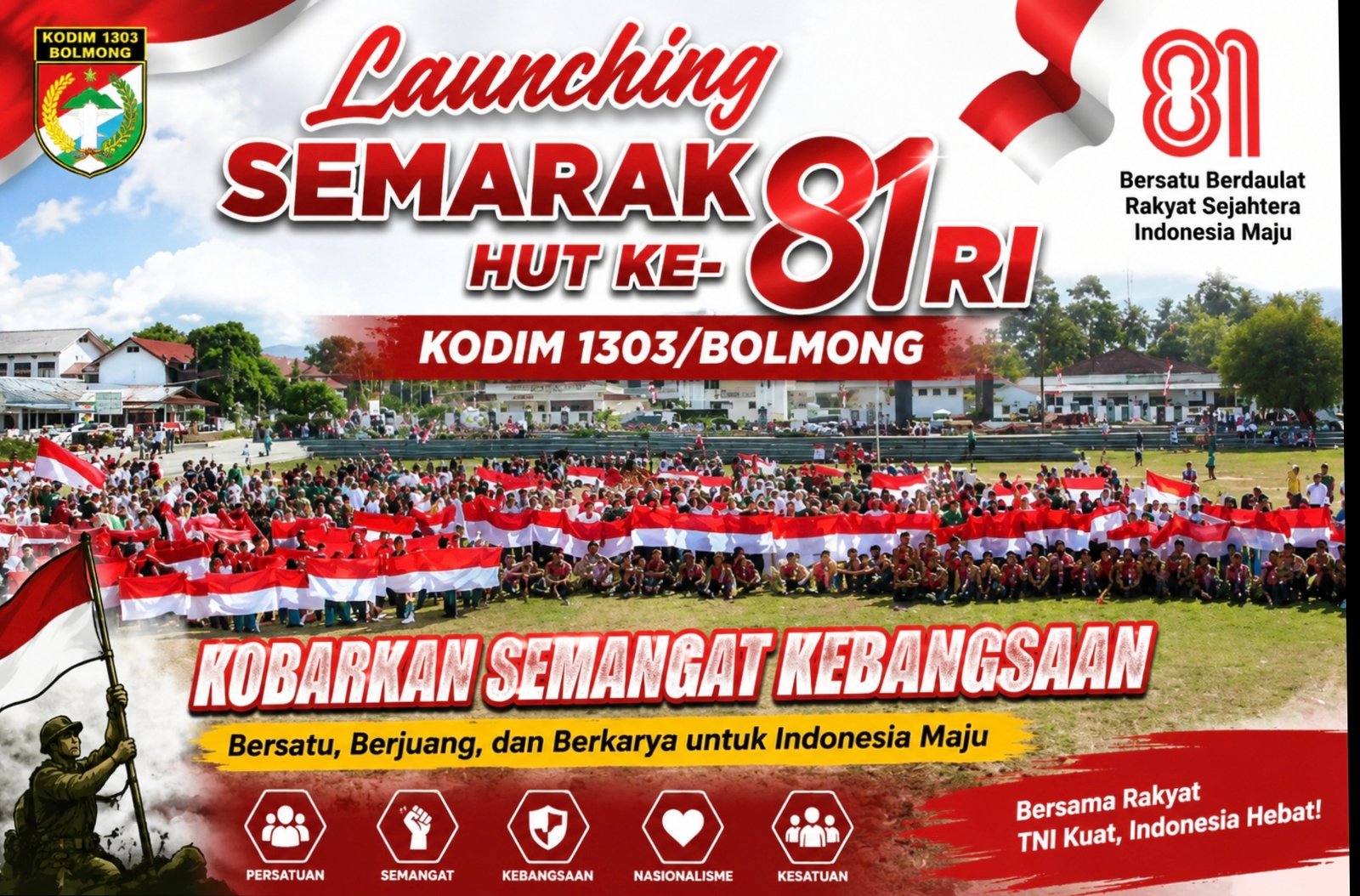 Kodim 1303/Bolmong Launching Semarak HUT ke-81