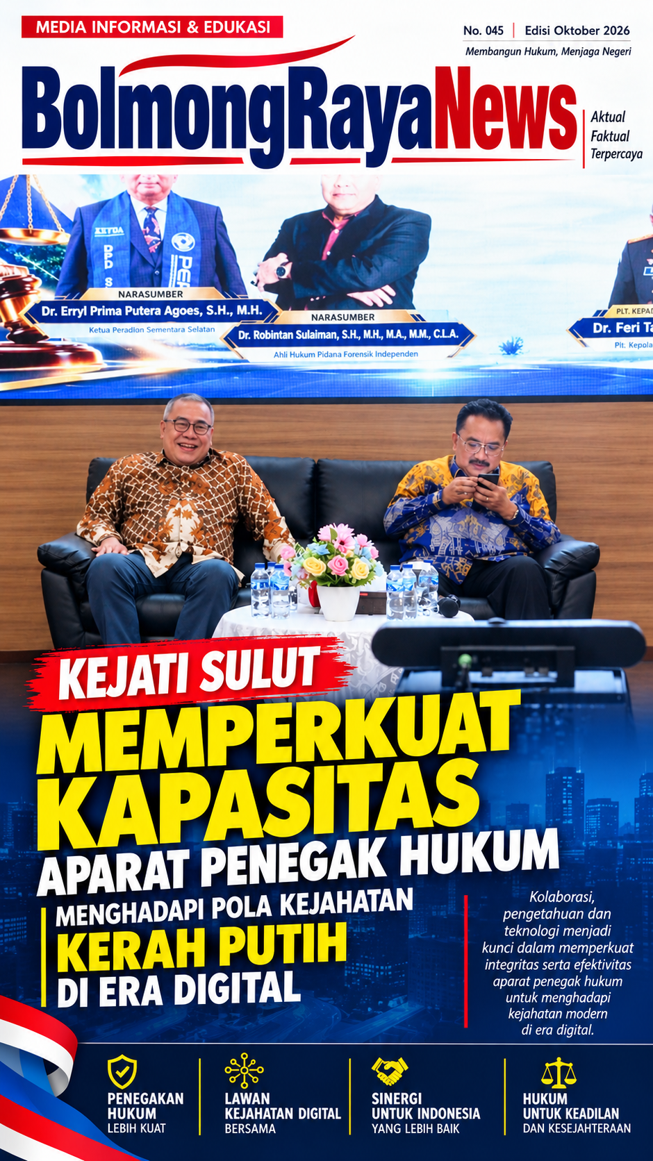 Kejati Sulut Memperkuat Kapasitas Aparat Penegak Hukum Menghadapi Pola Kejahatan Kerah Putih Di Era Digital